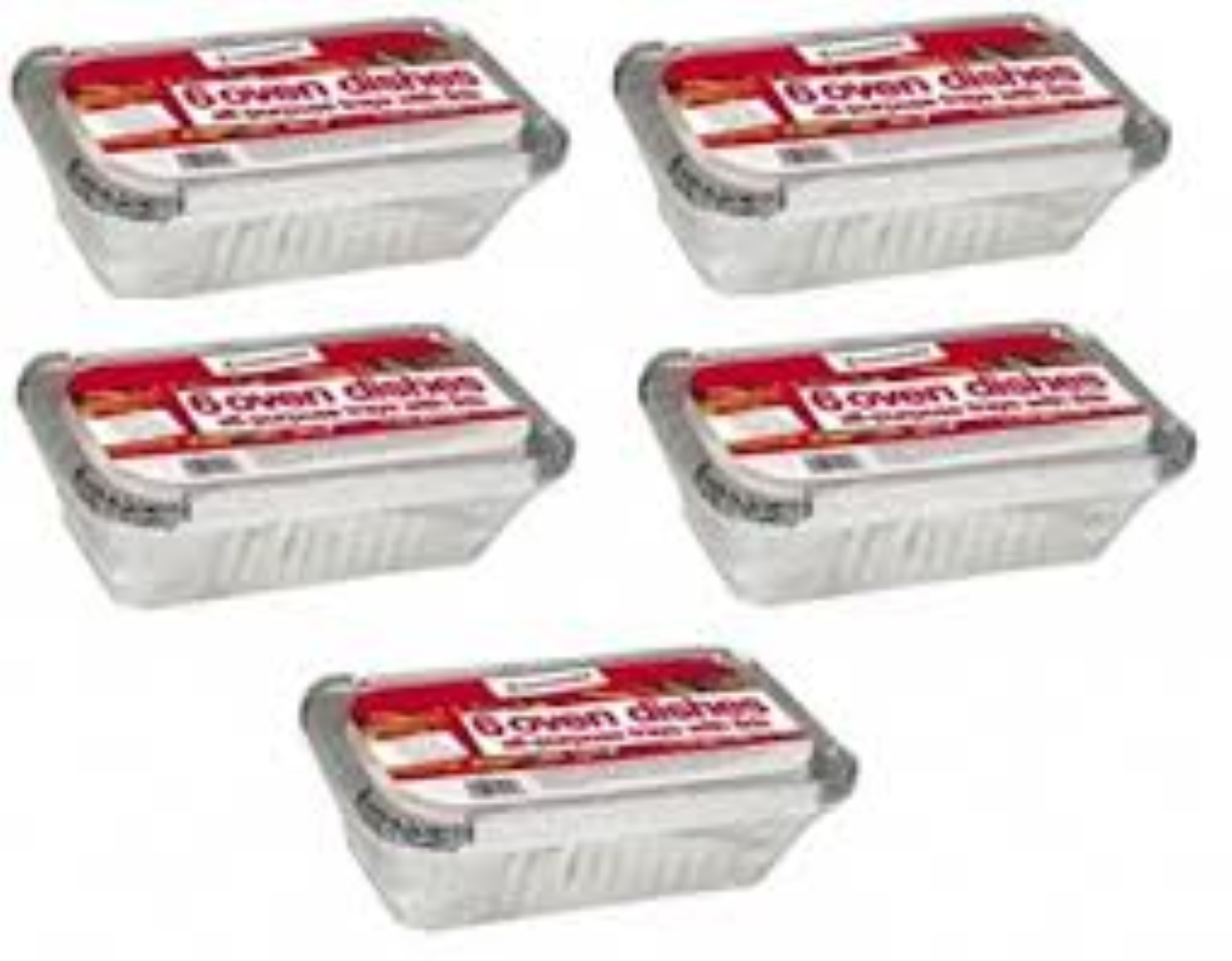 H/MAID 6PK LRG FOIL CONTAINER W/LID
